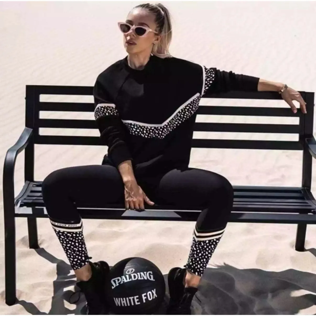 Sarah’s Day x White Fox‎ Active All I Do Is Brunch Blackout Sweater Medium - Image 2