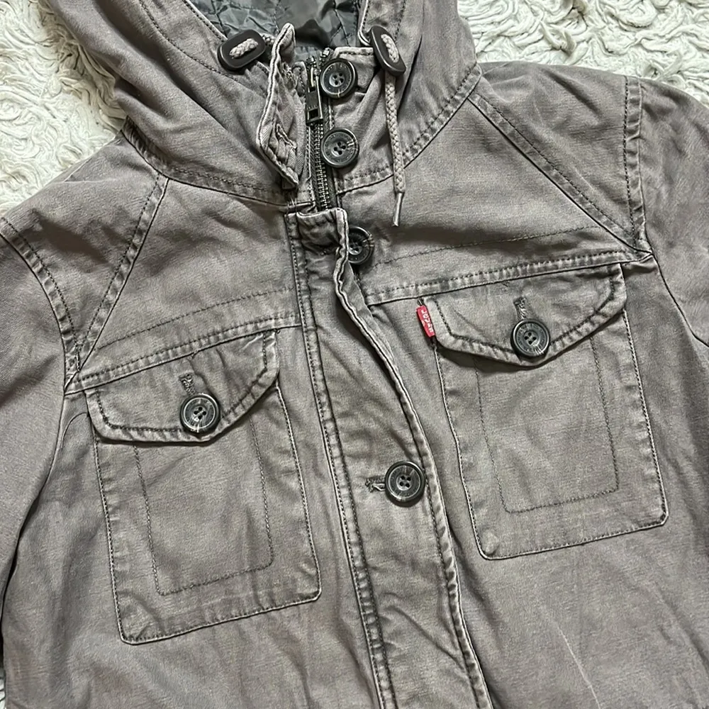 Levi's Field Jacket Coat Four Pocket Cargo Hooded Utility Chore M Medium - Image 3