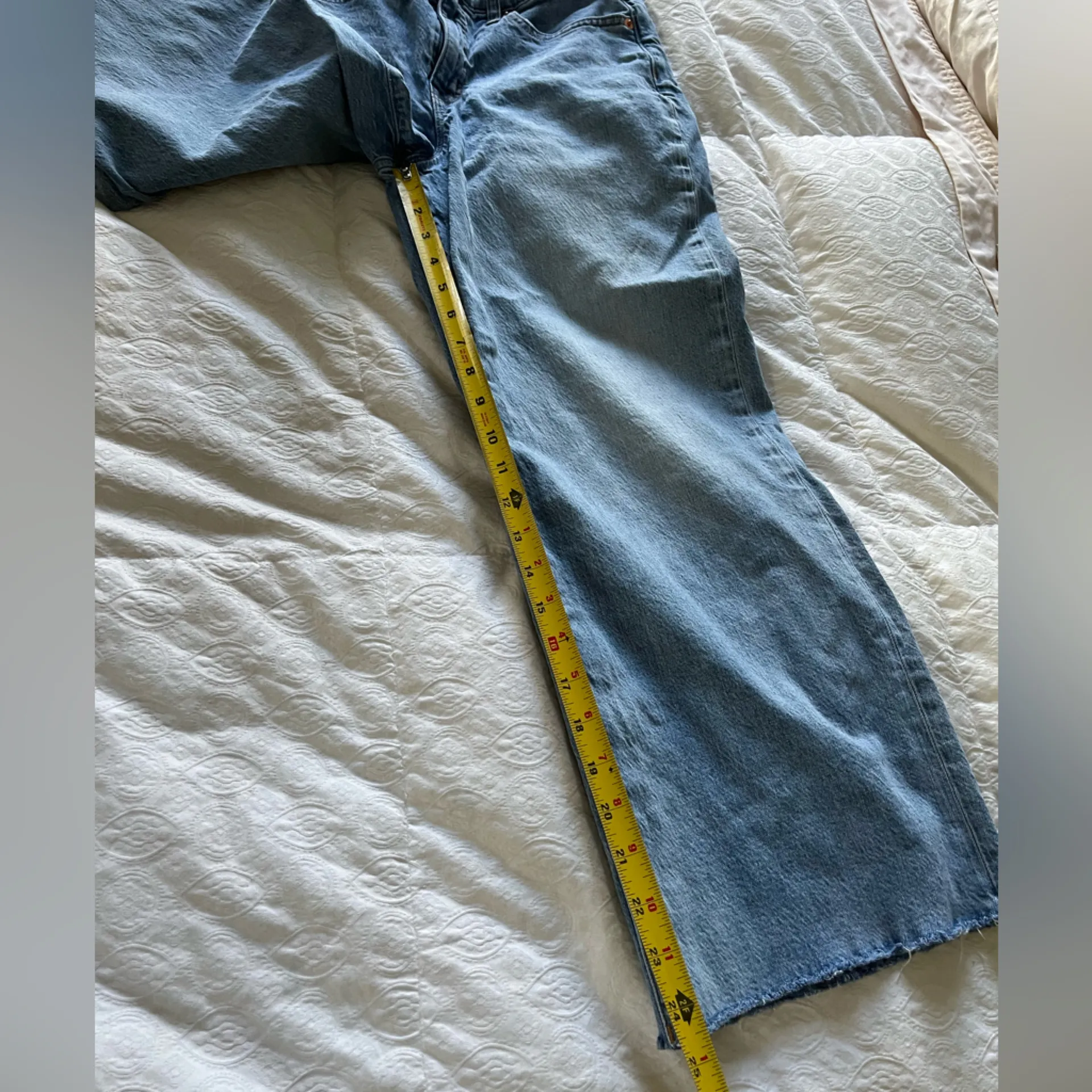 J Crew wide leg crop jeans size 26 - Image 3