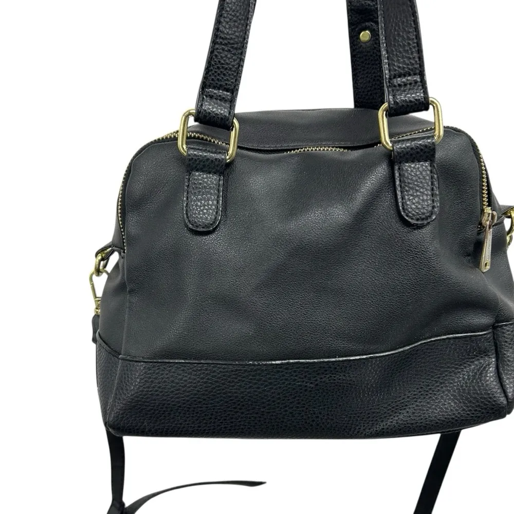 Juicy Couture Black Pebbled Satchel Bag | Gold Hardware | Y2K Classic Purse - Image 3