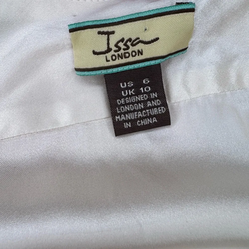 Issa London White Satin Dress. #338 Purple Size 6 - Image 12