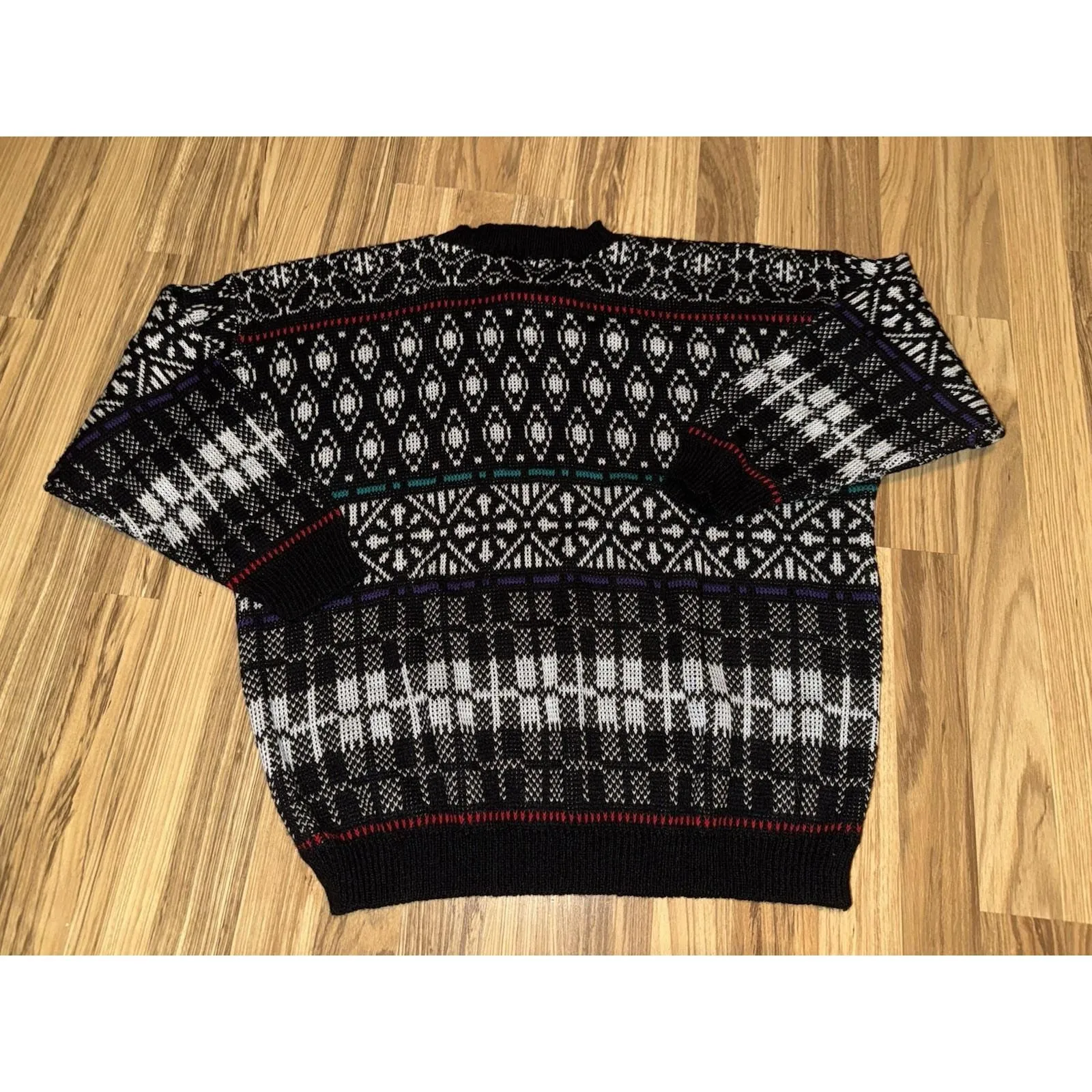 VTG 80's Cheryl Mills Women's Sweater Knit USA Coogi Style Fairy Isle Grandpa Size undefined - Image 5