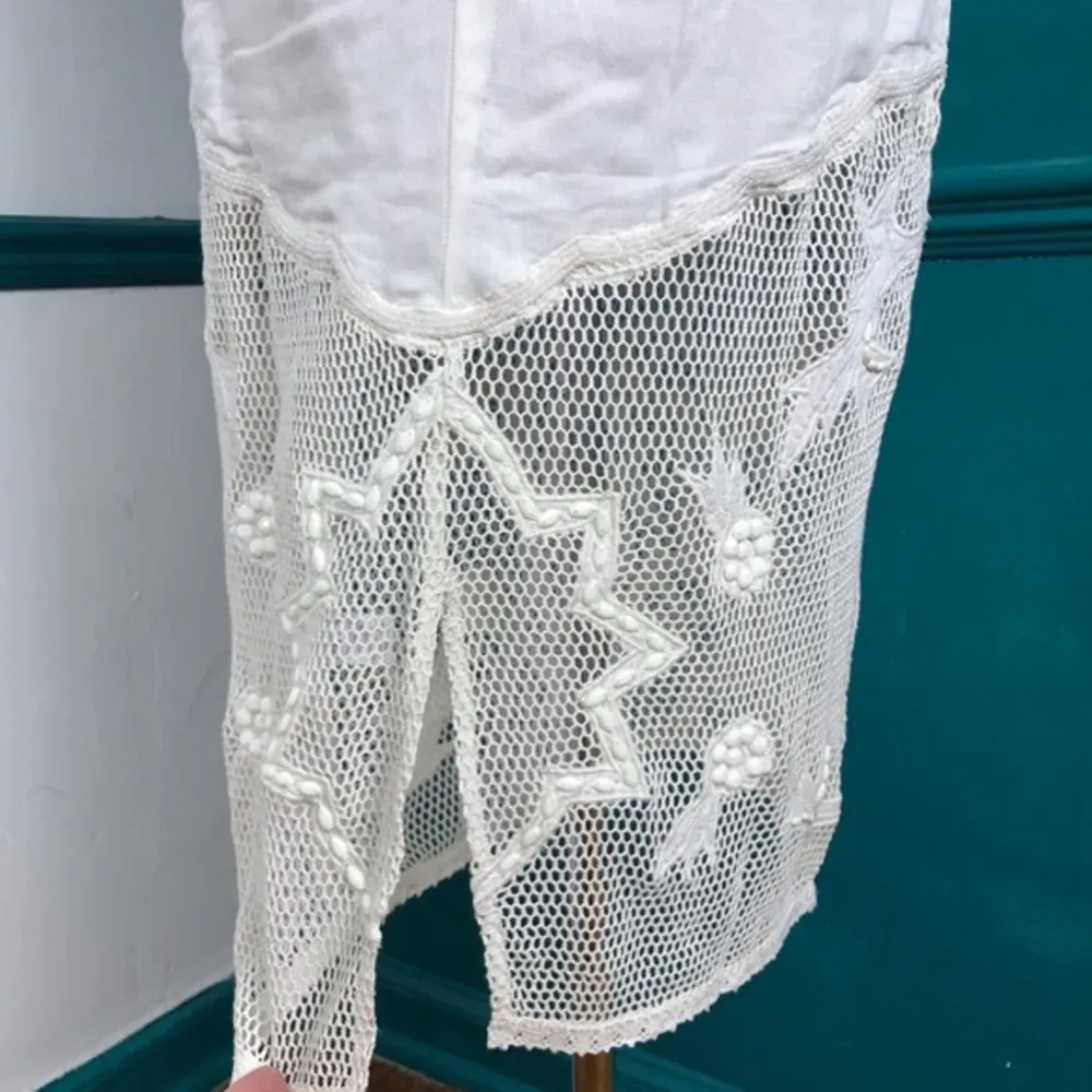 Lovers + Friends  white mesh beaded dress - Image 9