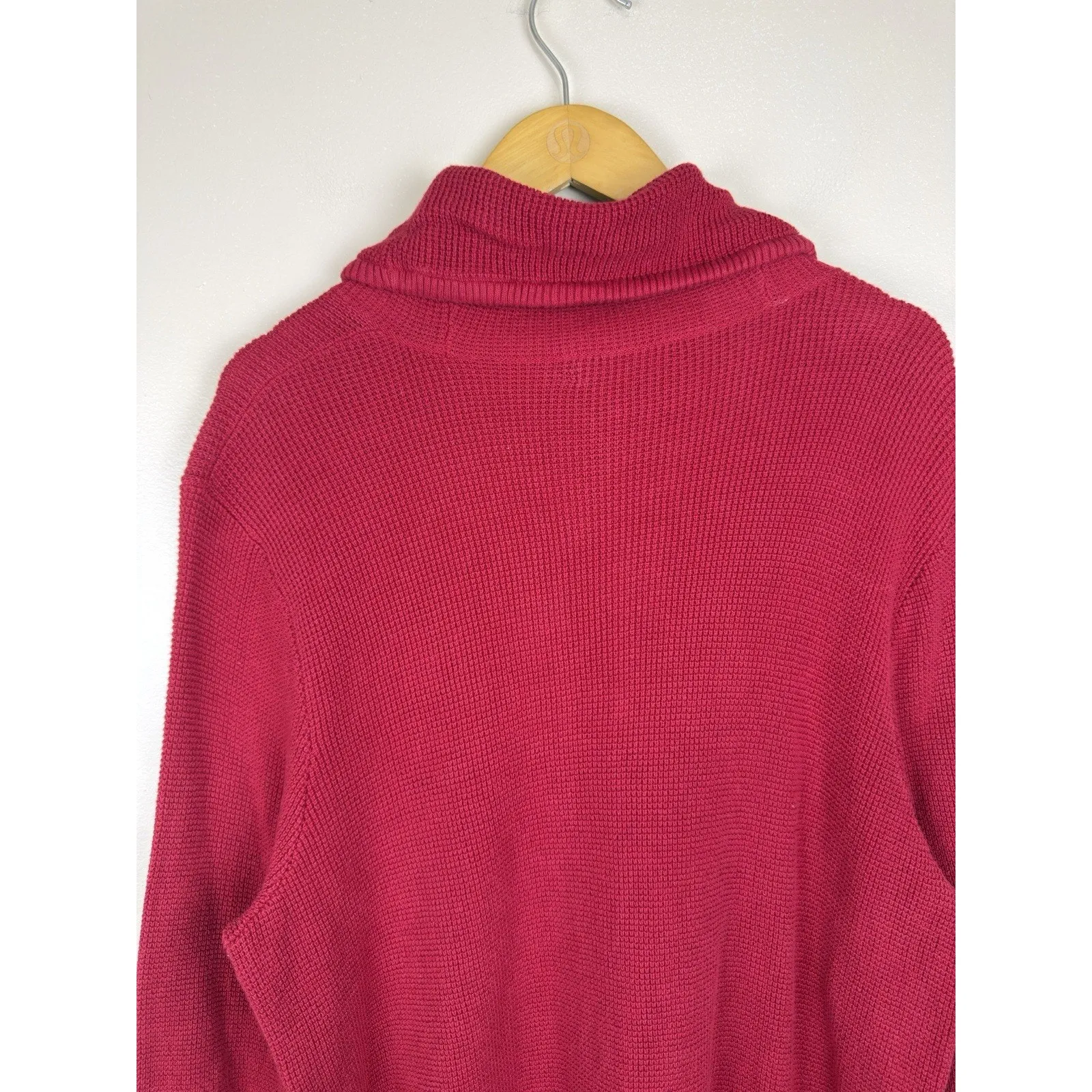 Lauren Ralph Lauren Women’s 2X Red Cowl Neck Cotton Knit Pullover Sweater - Image 8