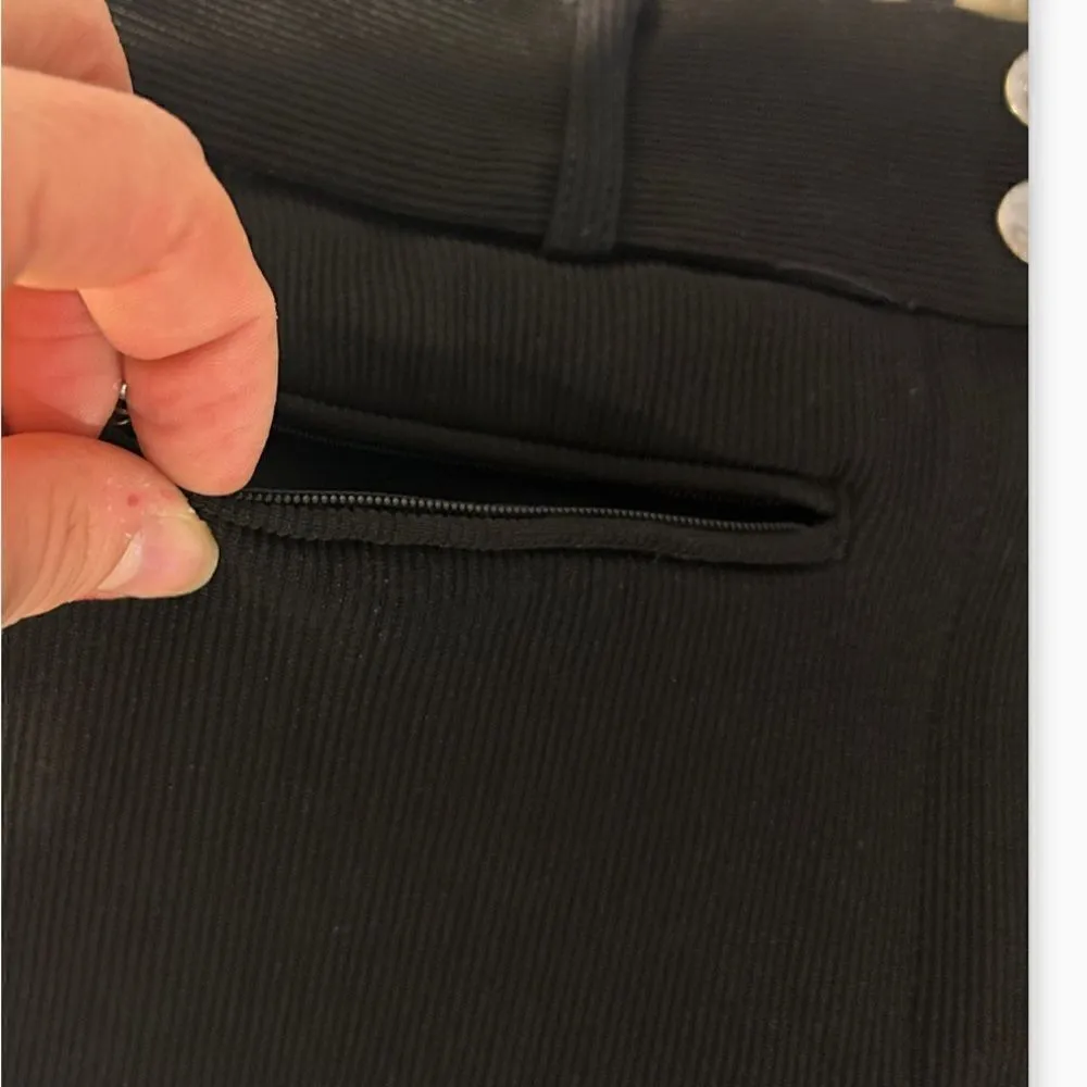 Marys Tack & Feed black ribb low rise wwb knee riding pants size 28 - Image 4