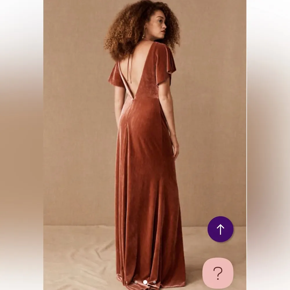 Ellis Velvet Gown in English Rose - Image 2