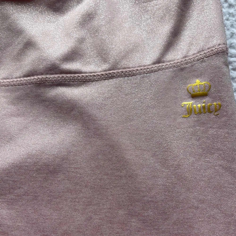 Juicy Couture Pink Sparkle Leggings Athleisure Active Wear Workout Sporty - Image 2