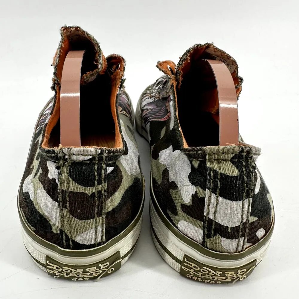 Vintage Ed Hardy Sneakers Y2K Lace Up Slip On Low Top Camouflage Multicolor 6 - Image 4