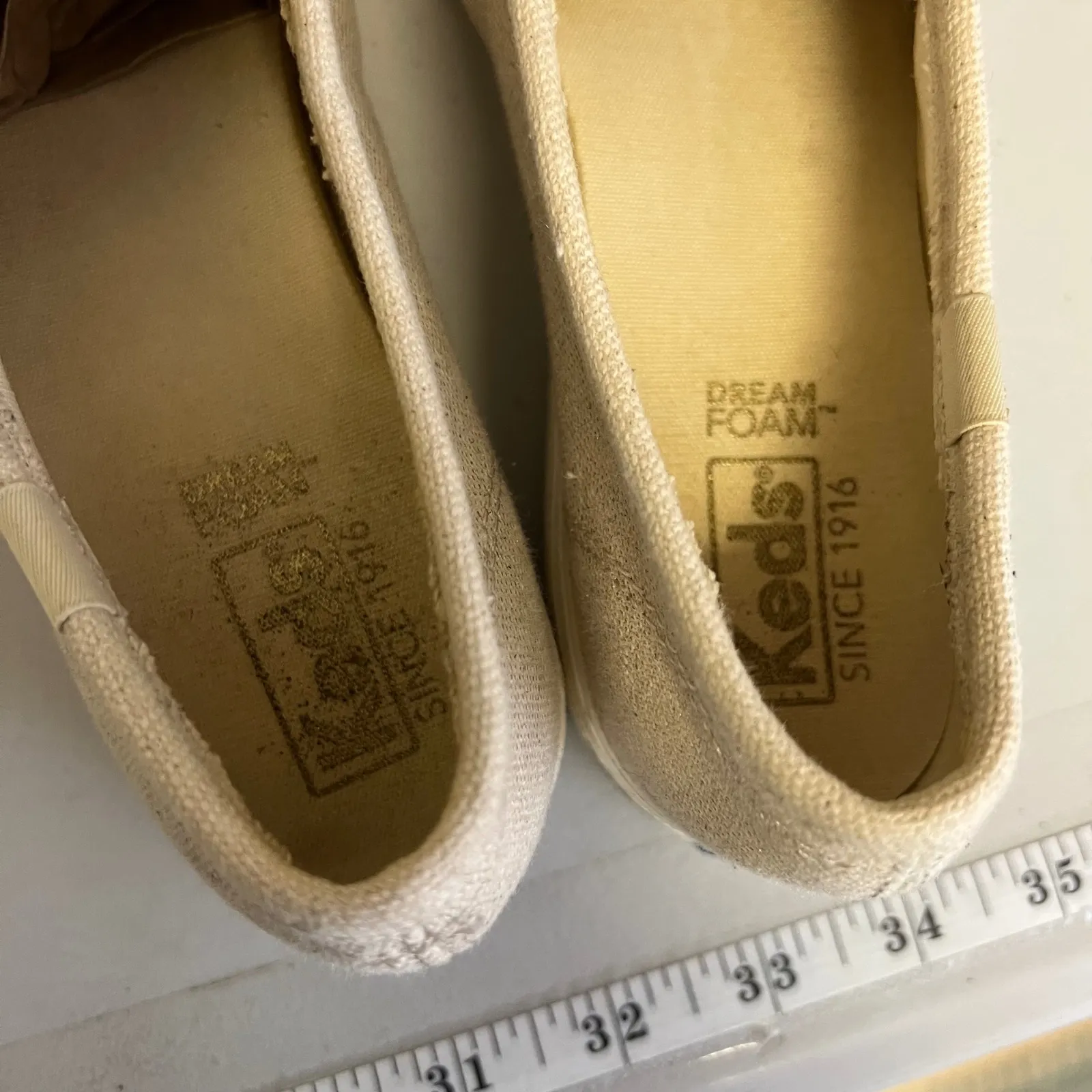 Keds Size 5.5 Double Decker Platform Slip On Sneakers Womens Beige Casual‎ Shoes - Image 6