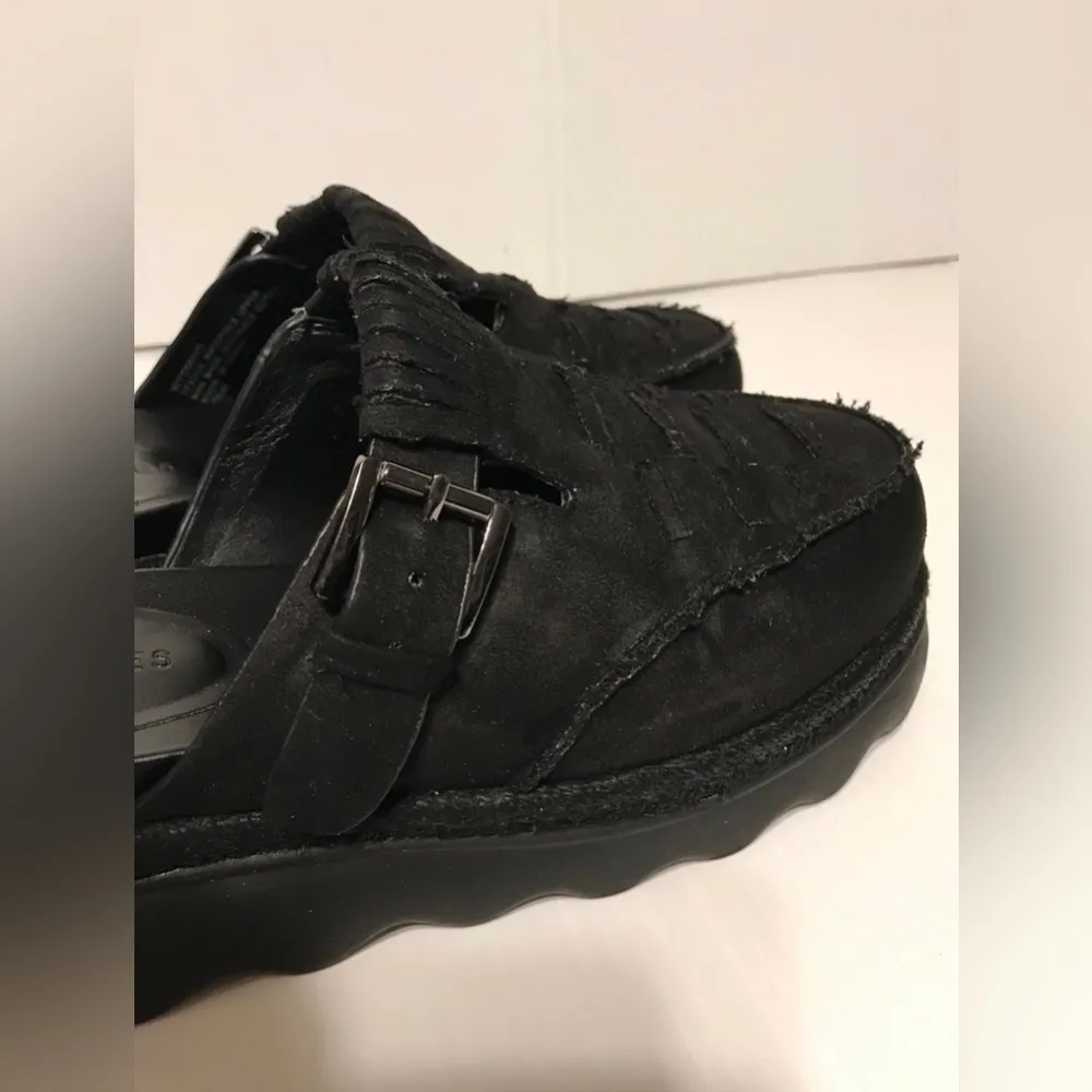 Aerosoles  Wyoming black platform faux suede slip on mules shoes size 7 1/2 M - Image 11