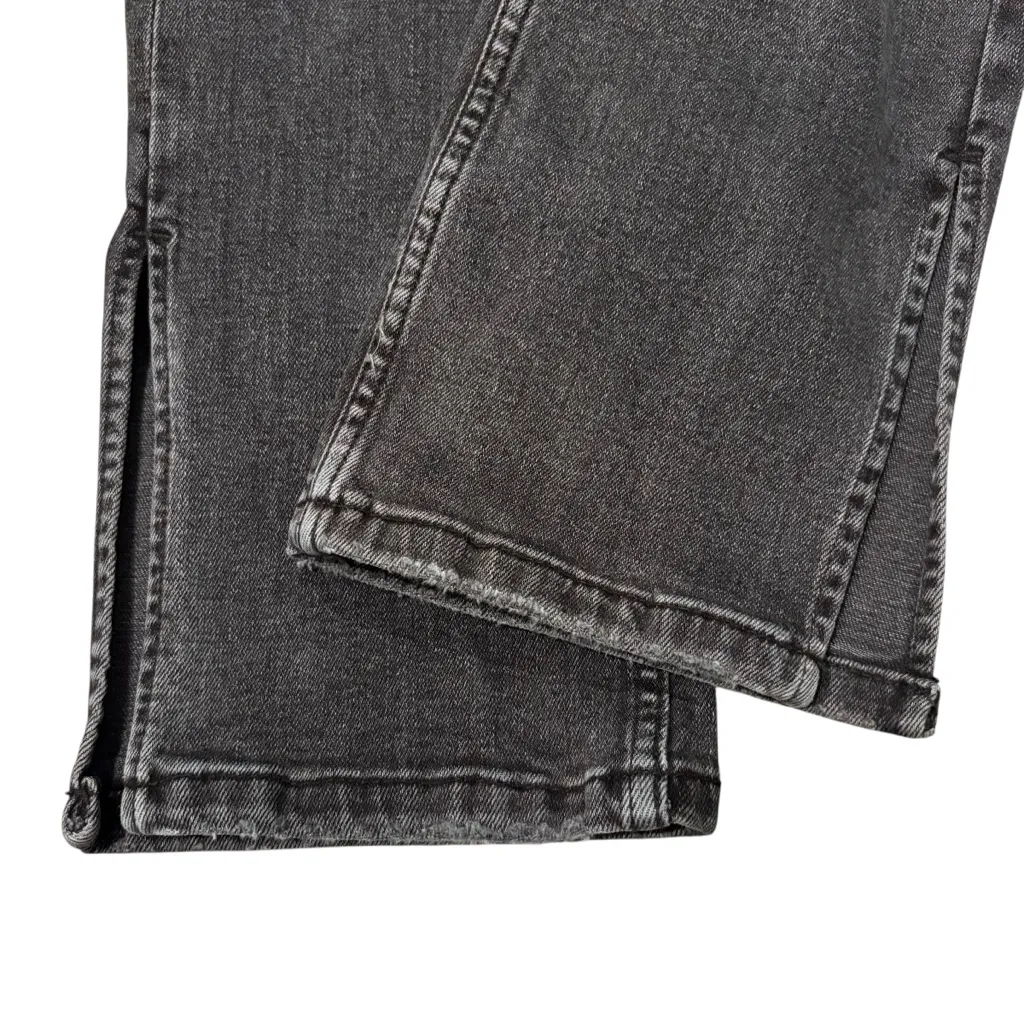 Zara Split Hem Skinny Jeans in Faded Black Wash, Sz 6 - Image 13