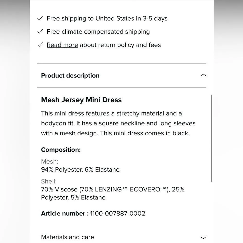 NWT nA-KD mesh jersey mini dress small - Image 7