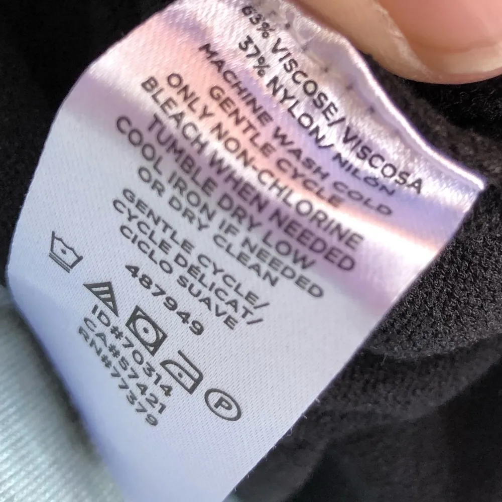 Ann Taylor Sweater Black Slit Neck Tunic 3/4 Sleeves Knit Sz M EUC - Image 11