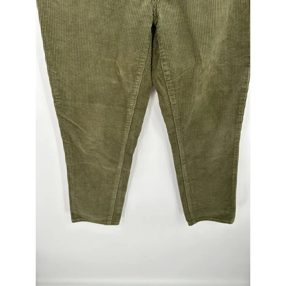 Pacsun Womens Corduroy Mom Pants Size 28 Olive Green High Waisted Casual Fall - Image 4