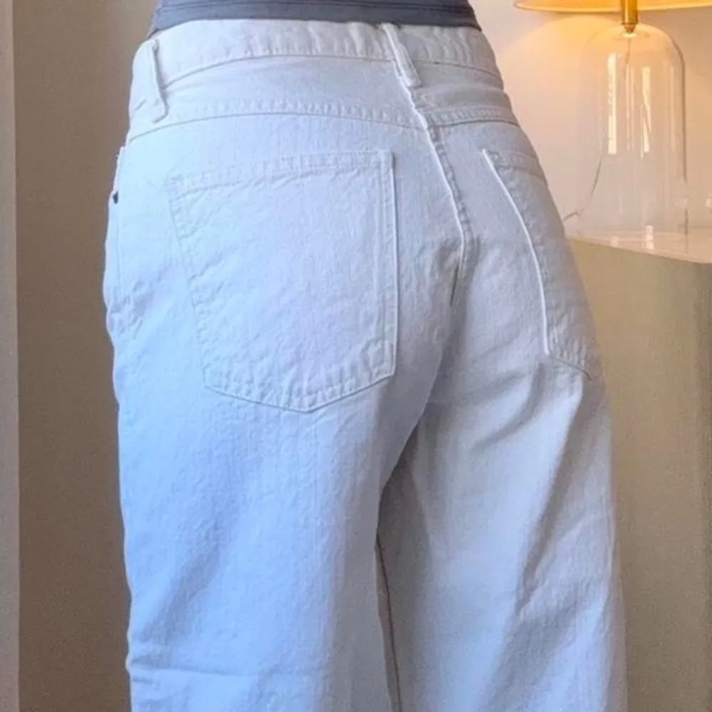 ZARA Boyfriend Jeans - White Oyster - Size 8 - Image 6