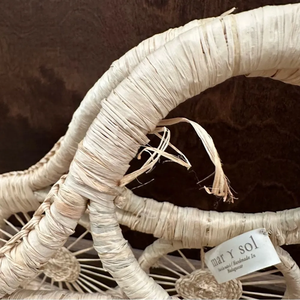 Mar Y Sol Anthropologie open weave raffia beach tote - Image 5