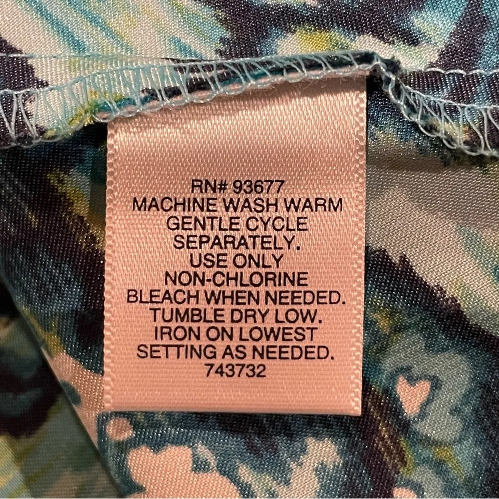 Liz Claiborne chemise nightgown blue with a floral print and lace trim. NWOT XXL - Image 5