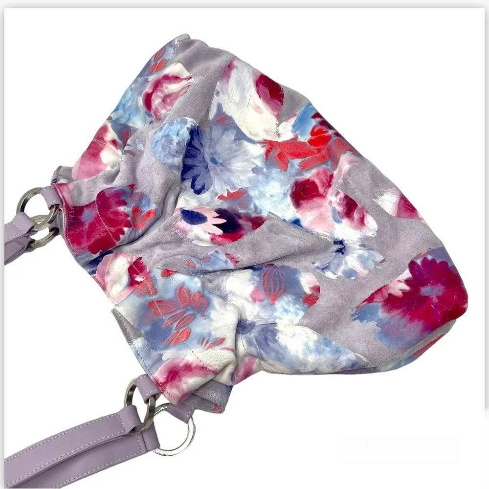 Painted suede summer bag made in Italy - Image 7