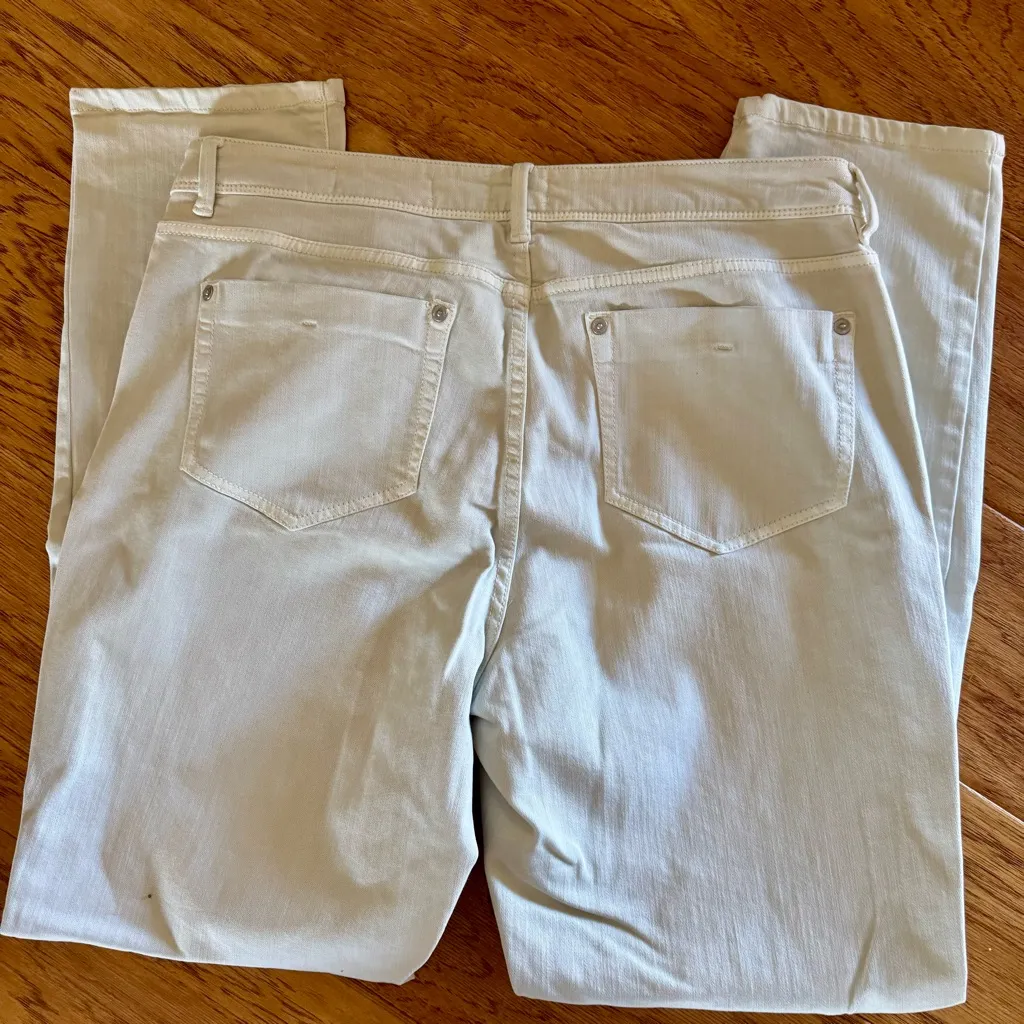 J Jill Jeans Women’s 14T Tall CreamCotton Blend Authentic Fit Slim Ankle Stretch - Image 3