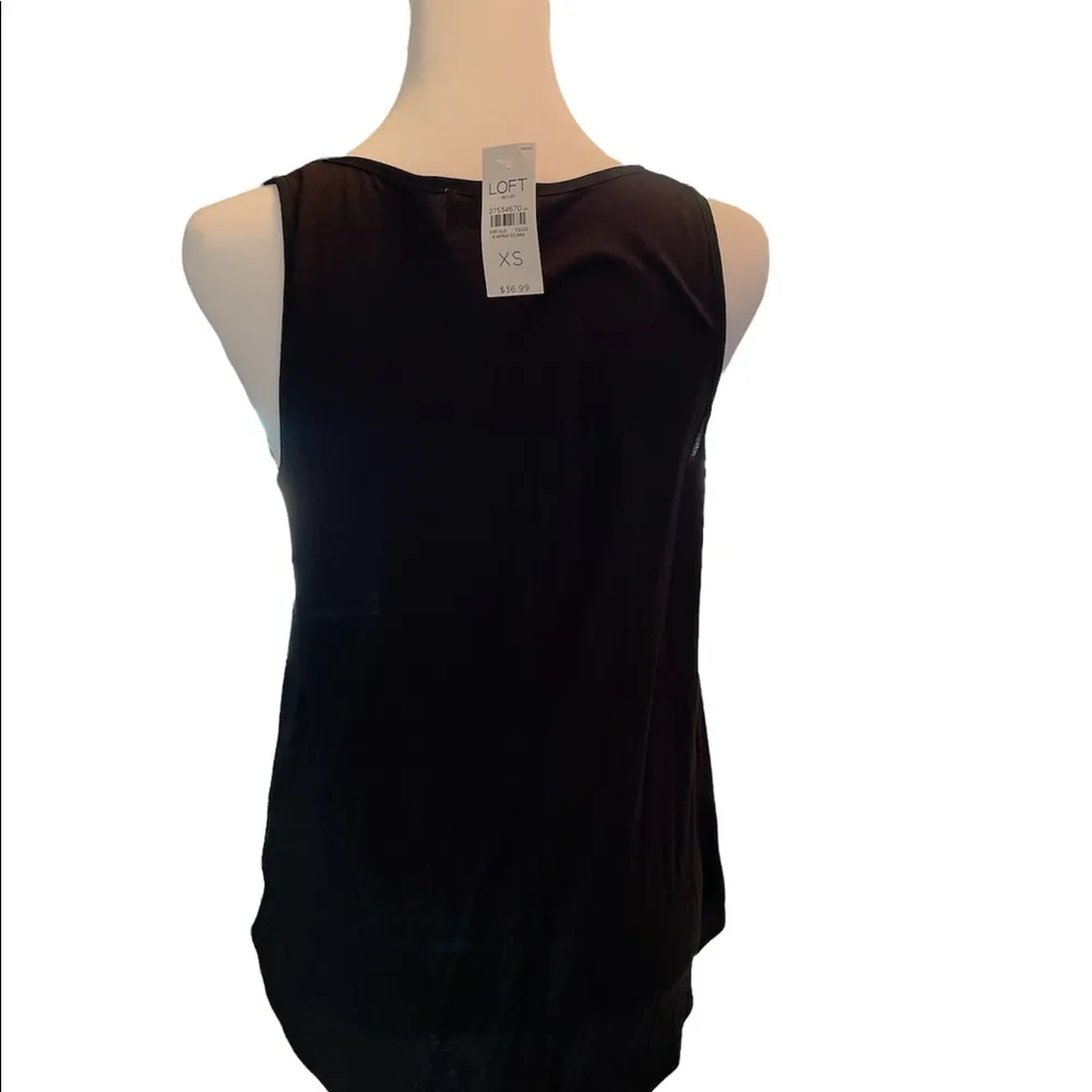 Set of 2  Sleeveless Black Tank NWT Polyester Front & Rayon Back Loose Fit - Image 4