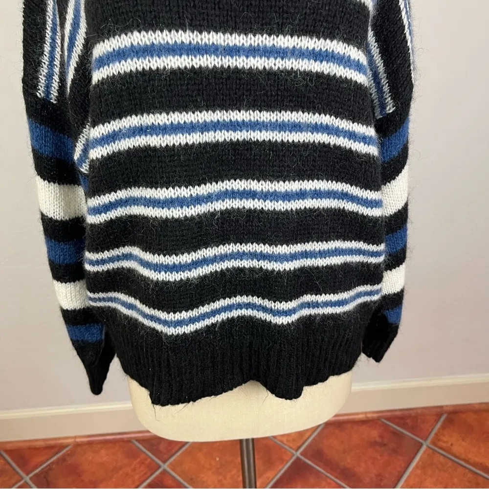 One Teaspoon Bonnie Stripe Sweater in Navy & White - Image 6