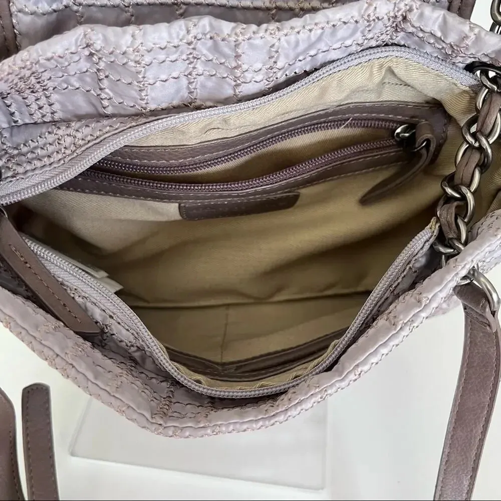 Adolfo Dominguez Quilted Handbag Gray - Image 7