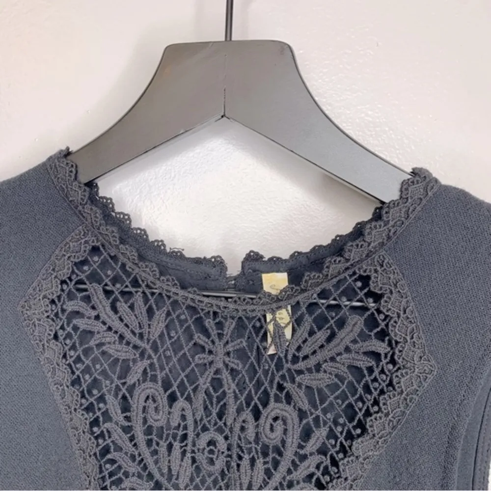 Free People Solid Black Maribelle Mini Dress Size S NWT - Image 8