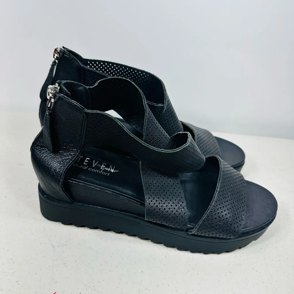 Steven Klein Leather Wedge Sandal size 8,5 - Image 3