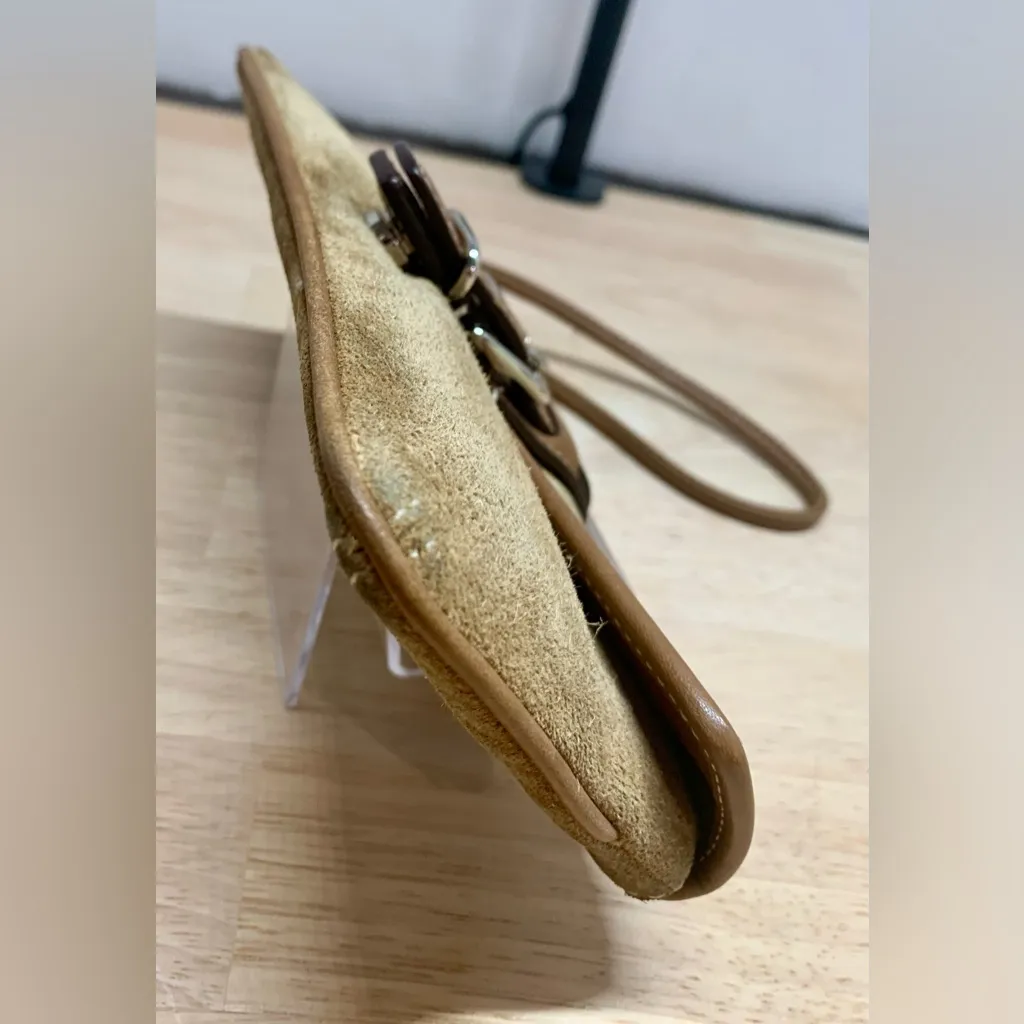 Coach Wristlet British Tan Suede Leather - Vintage 90’s Y2K - Full Inclusion - Image 11