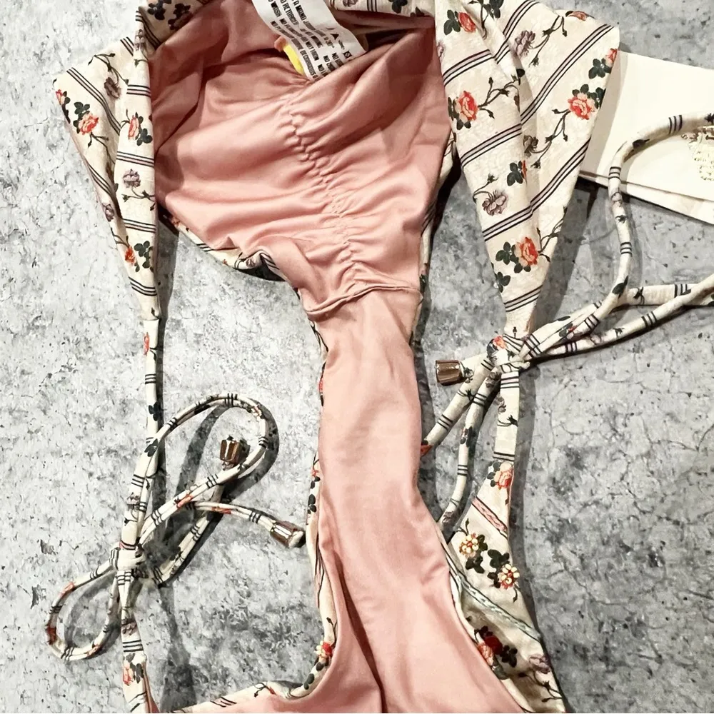 Agua Bendita PAPIER ALEGRIA Bikini Bottom Floral Size XL NWT - Image 4
