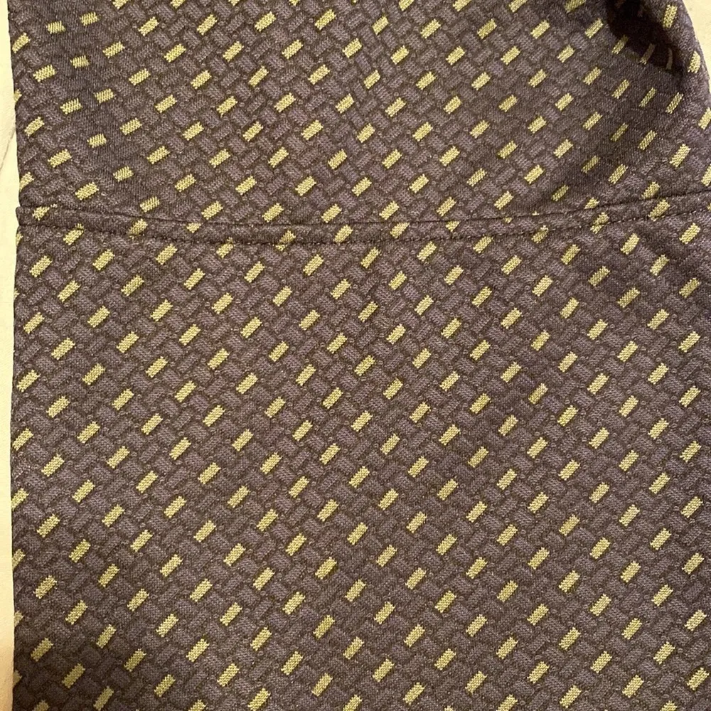 Luisa Cerano Jacquard Pants Black & Lime Geometric Size 8 - Image 8