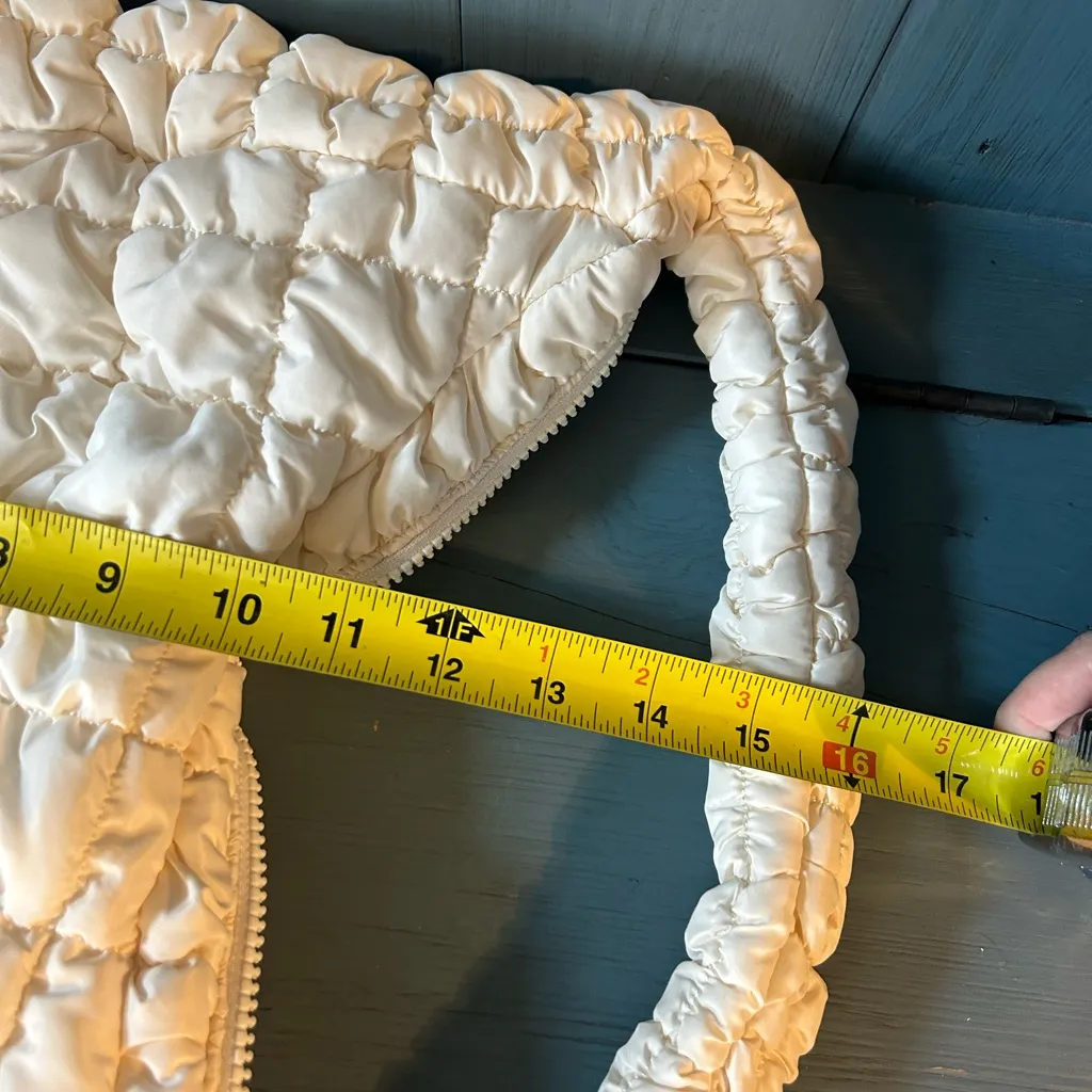 Ariana Grande Cream Quilted Hobo Bag - Image 6