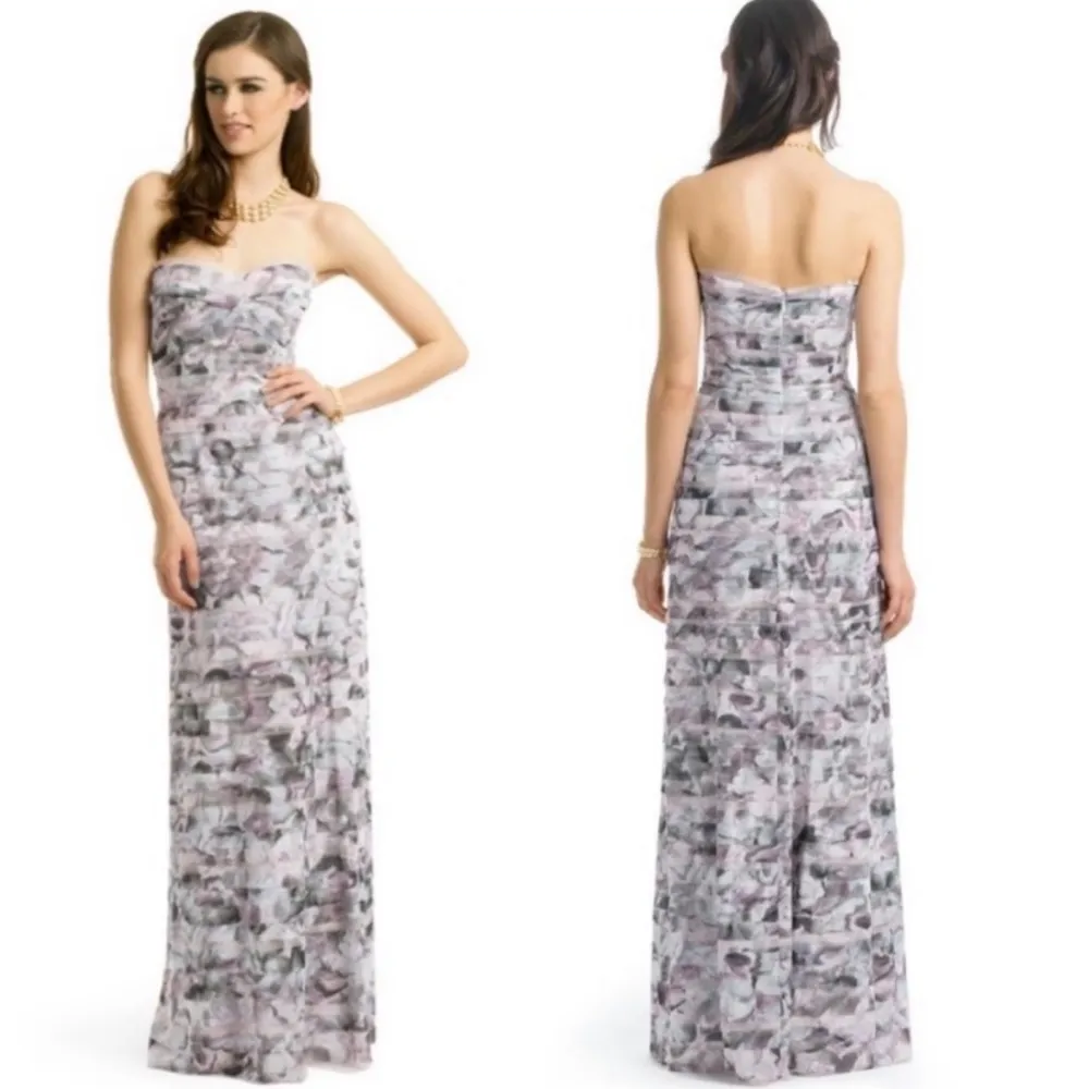 BGBGMaxazria Erika Dress - floral strapless maxi prom formal dress - Image 2