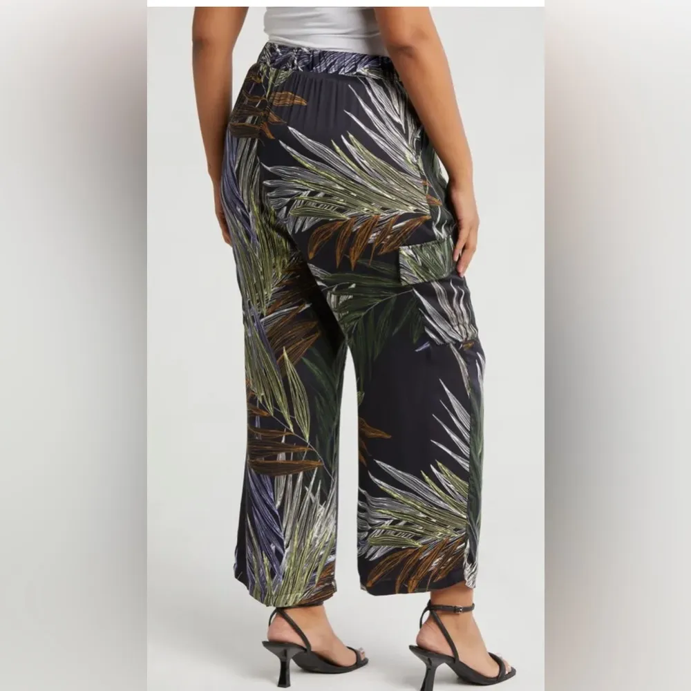 Tahari Printed Wide Leg Cargo Pants NEW Size 3X  NEW - Image 2