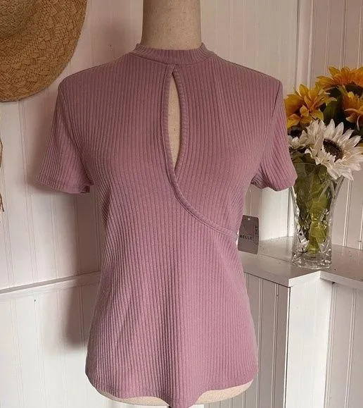 Belle & Sky Pink Short Sleeve Shirt/ Blouse - Image 2