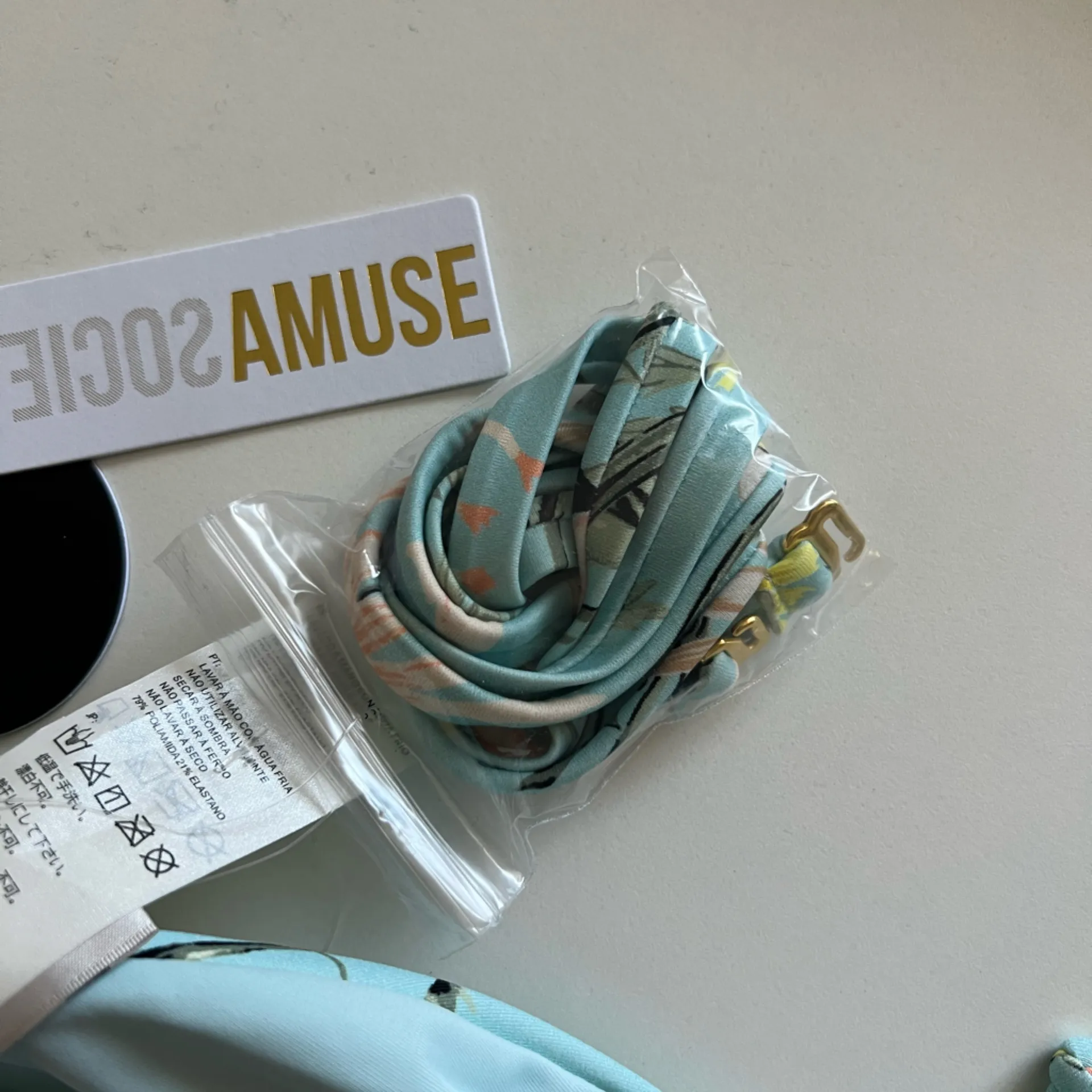 {Amuse Society} x Free People Brand New Cool Blue Bikini SET - Image 9