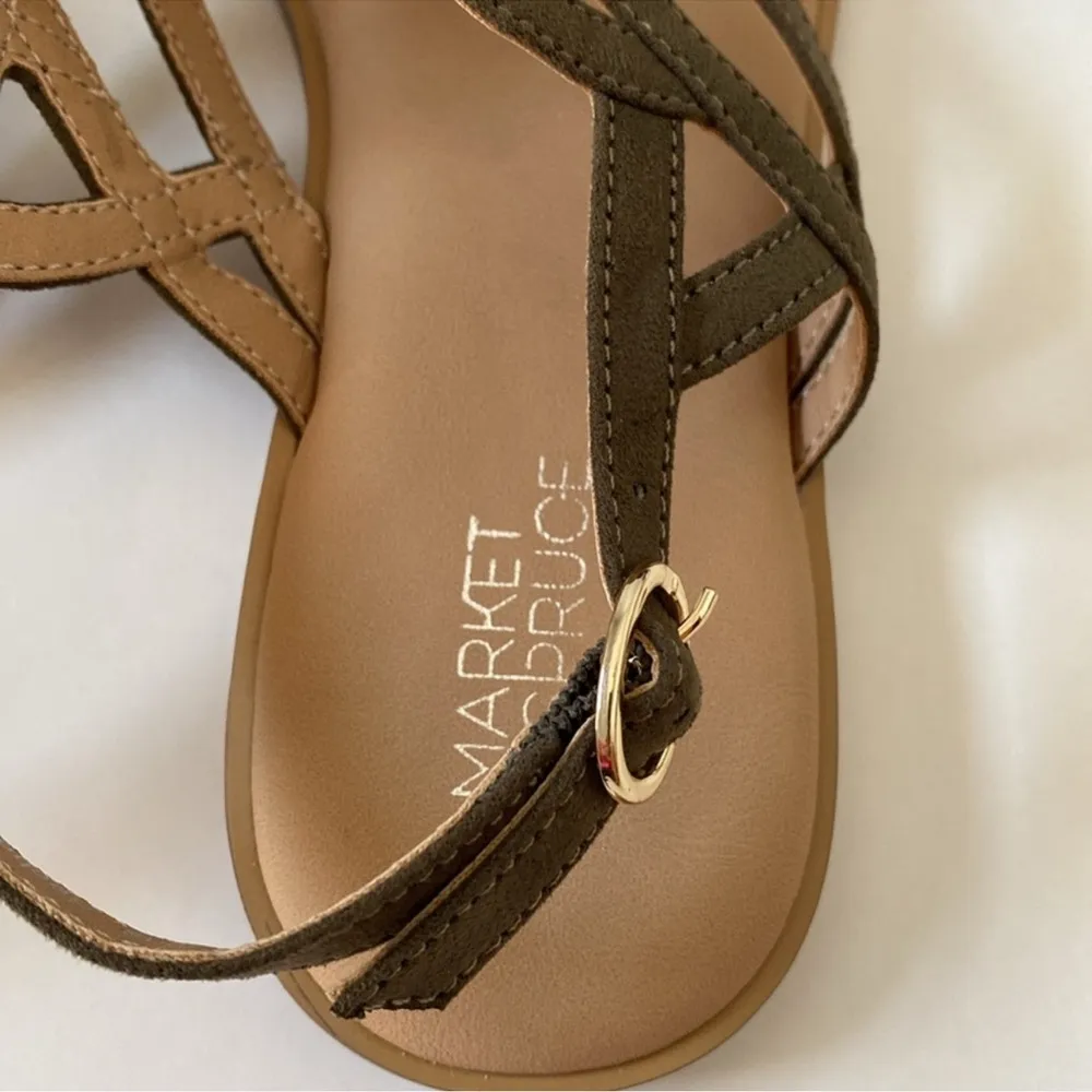 Market & Spruce Women's Strappy Sandals in Olive Green - Image 7