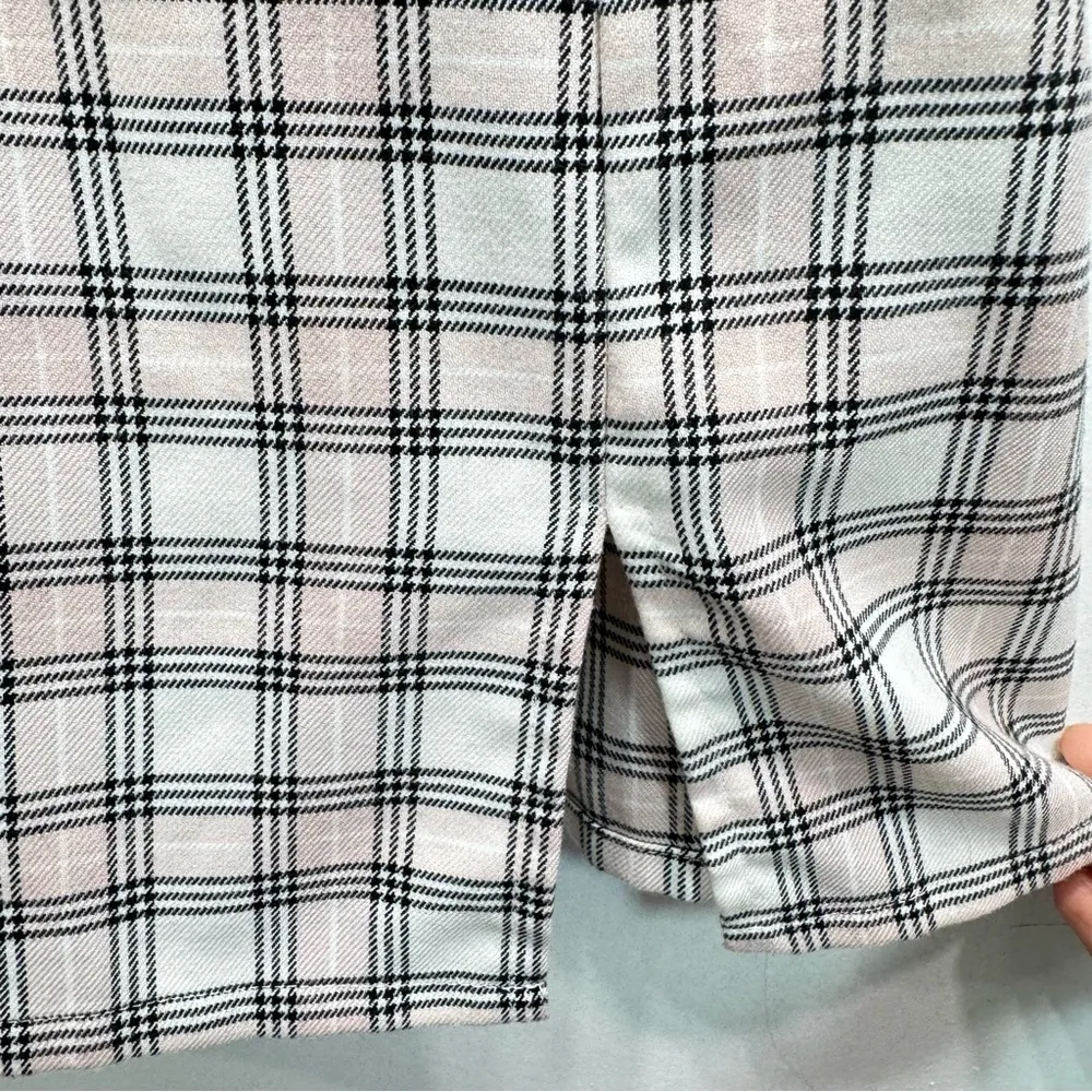 Aeropostale Cream Pink Plaid Preppy Clueless Schoolgirl Pinafore Mini Dress - Image 11