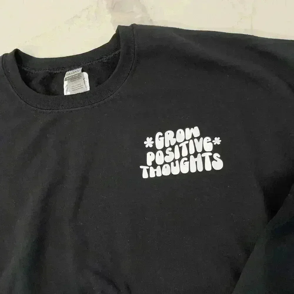 Pray Mama Pullover Crewneck Sweatshirt Grow Positive Thoughts Women's XL Gildan - Image 2