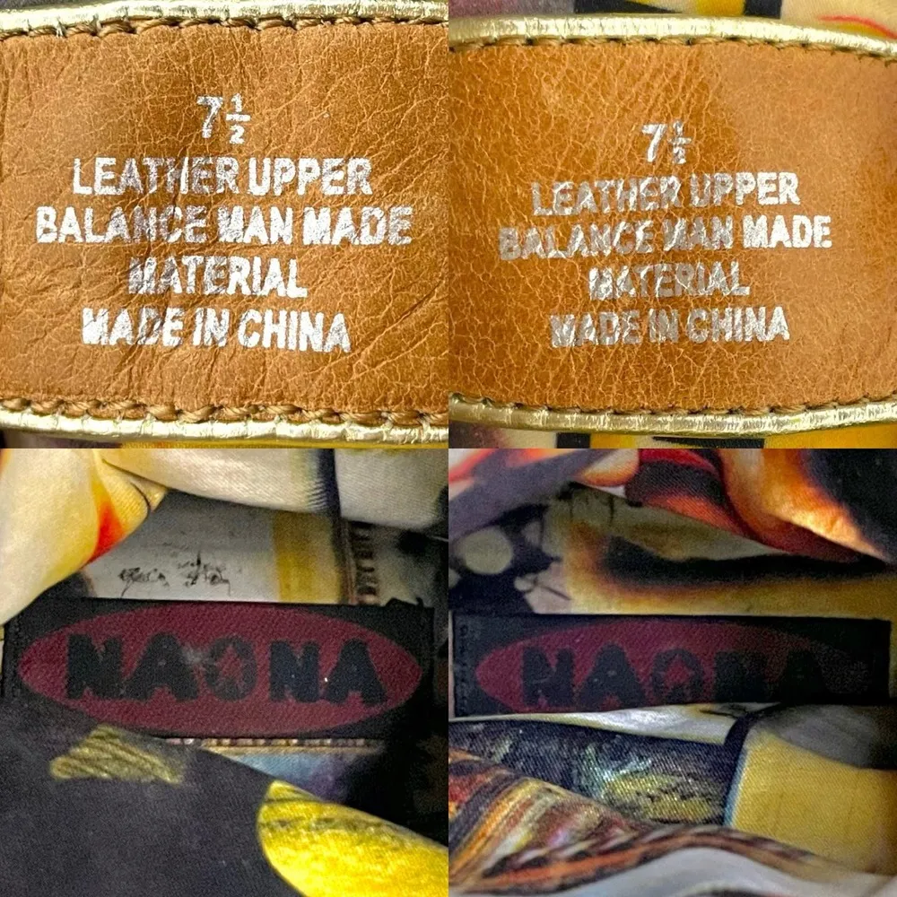 Naona Nana? Light Brown Leather Tall 2.5" Stacked Heel Western Cowgirl Boots 7.5 - Image 9