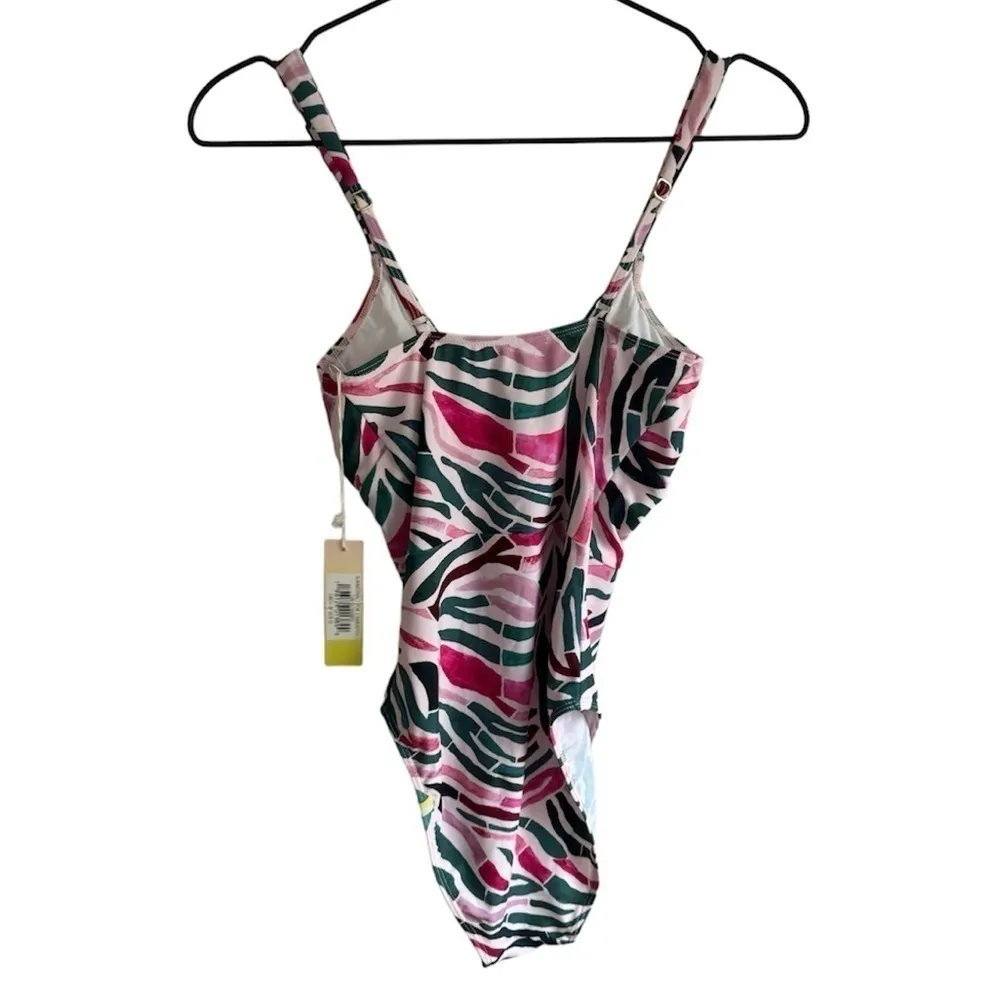 Summersalt The Cinched One-Piece Swimsuit‎ Pink Green White 2 - Image 8