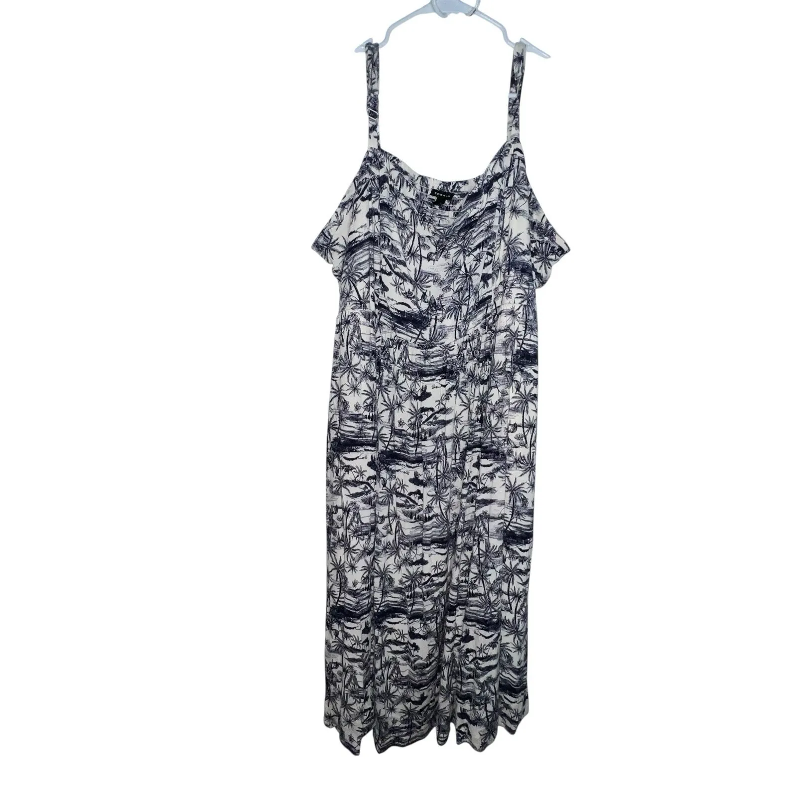 NWT Torrid Sleeveless Jungle Toile Midi Sweetheart Dress Size 4X Lenny‎ Smocked - Image 3