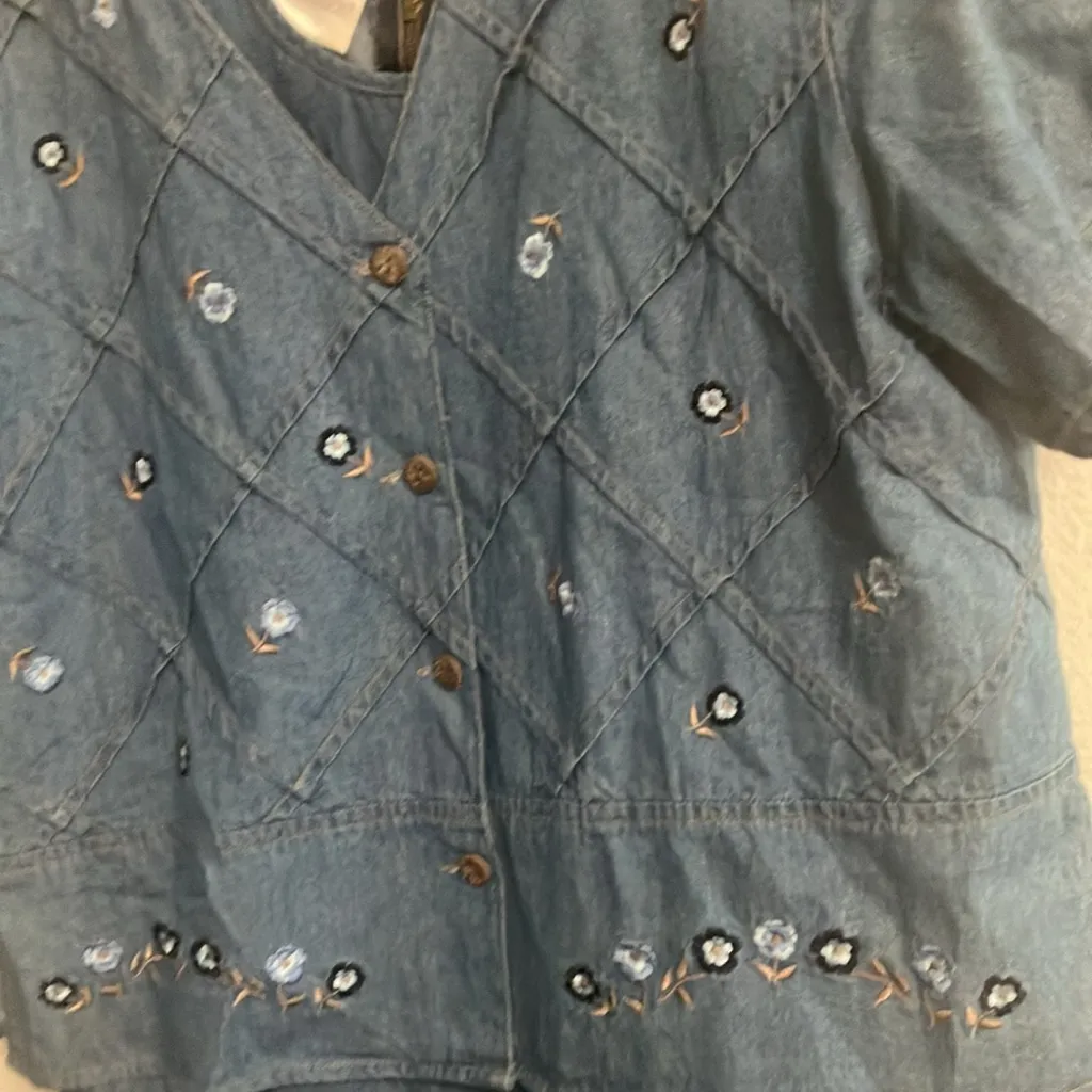 FINAL MARKDOWN Stonybrook 2 piece denim dress large - Image 2