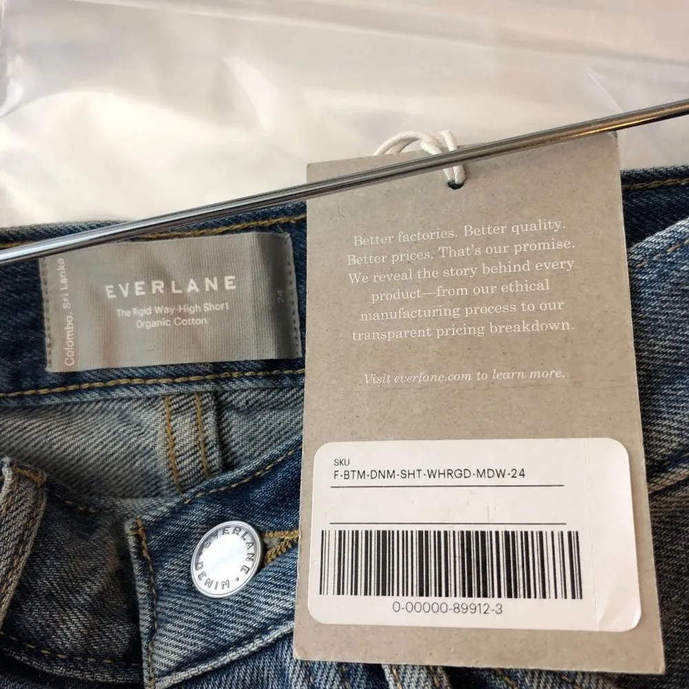 Everlane Womens The Way-High Jean Short Marina Bay Distressed 24 - Image 5