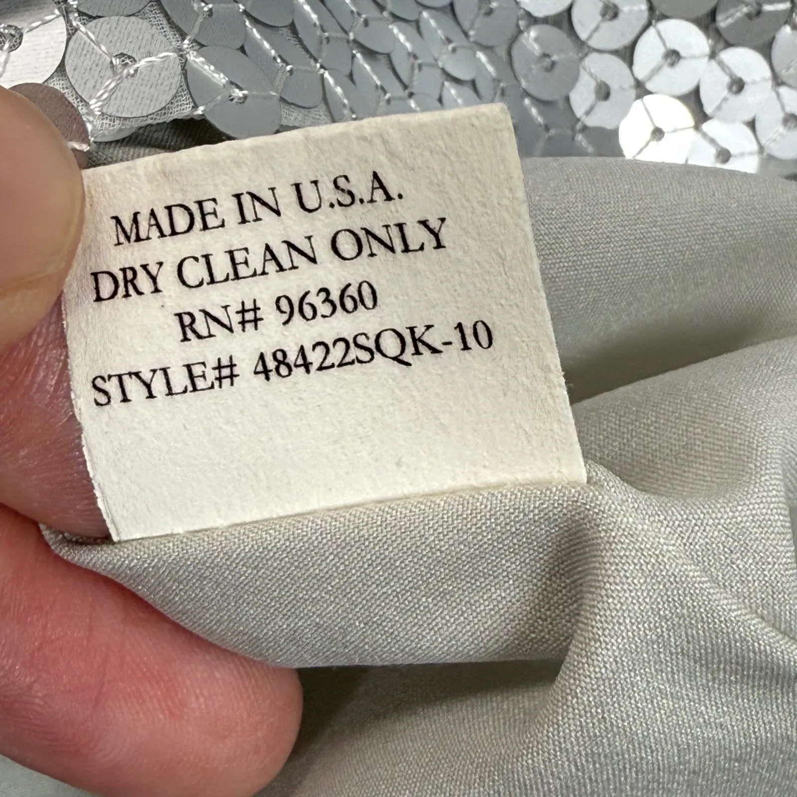 Chaiken Sequin Dress Party Cocktail Sleeveless‎ Silver Mini Dress Size 4 - Image 6