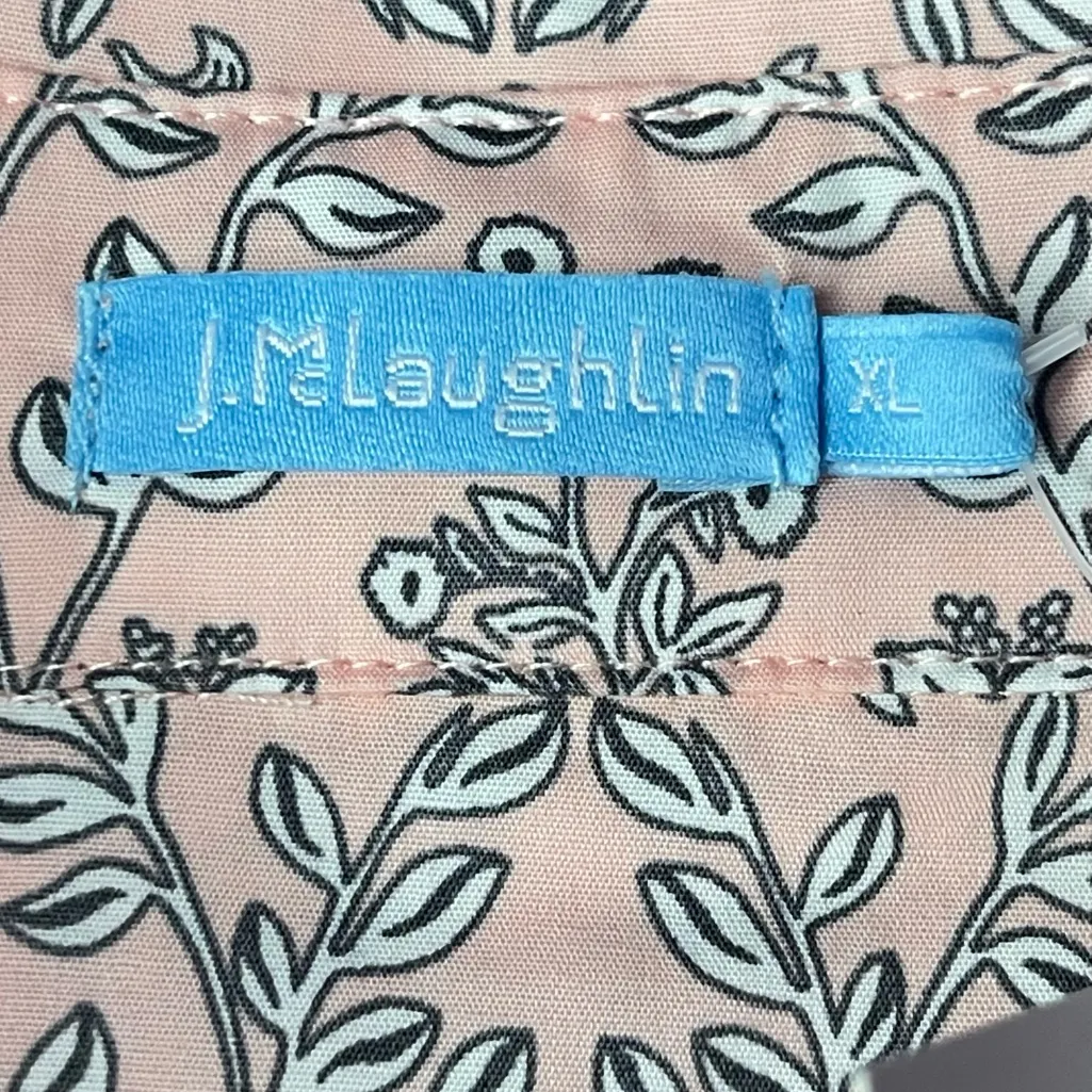 J. McLaughlin Arisa Cotton Popover NWT Floral Bird  Shirt Dress sz XL - Image 6