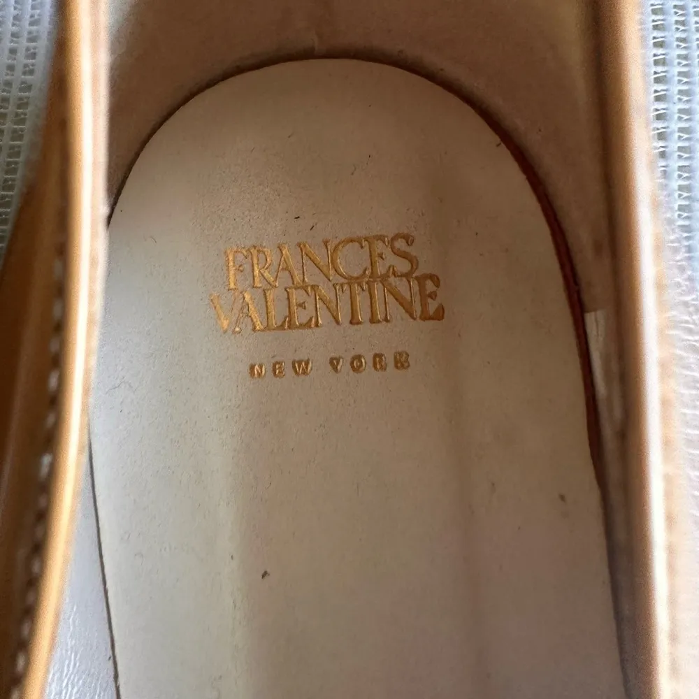 FRANCES VALENTINE Tan Flats with Silver Accent Size 9 - Image 3