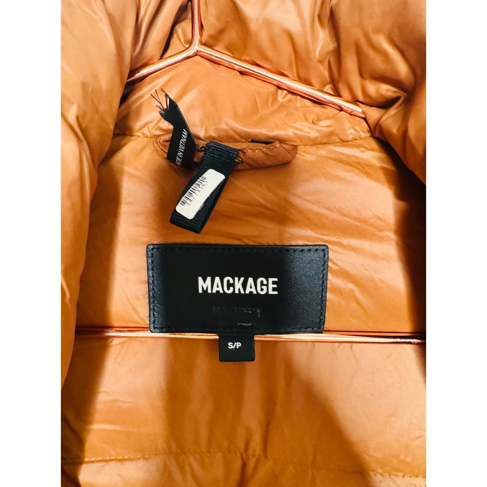 MACKAGE Brown Nylon Puffer Long Sleeve Freya Puffer Jacket Size Small REPAIRED - Image 11