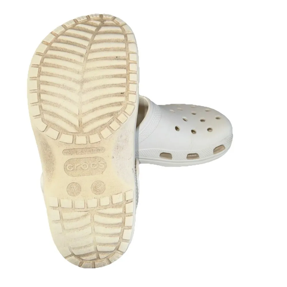 Crocs Classic Unisex Adult Men (7) Women (9) Comfortable Clogs | White - Image 5