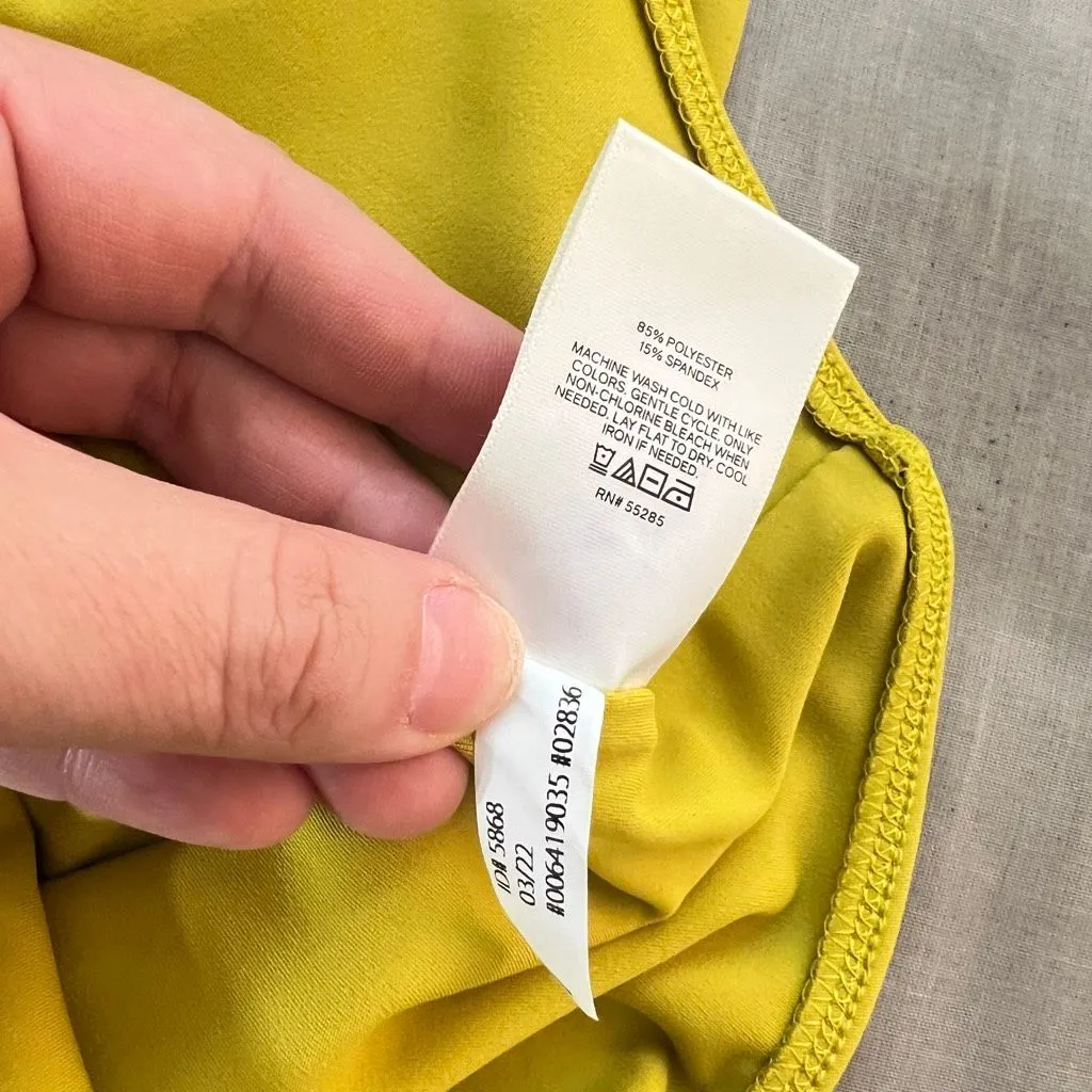 Express NWT Lime Green Yellow Body Contour Scoop Neck Sleeveless Bodysuit XS - Image 8